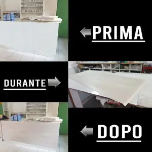 rivestimento bancone effetto legno